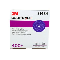 6" HOOKIT CUBITRON II CLEAN SANDING DISC 400 50/BX